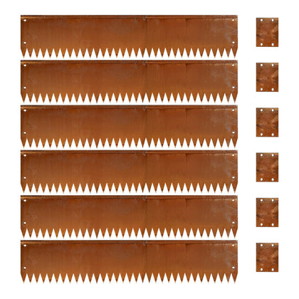GZLVSOW corten steel edging in 40-inch segments for clean lawn borders