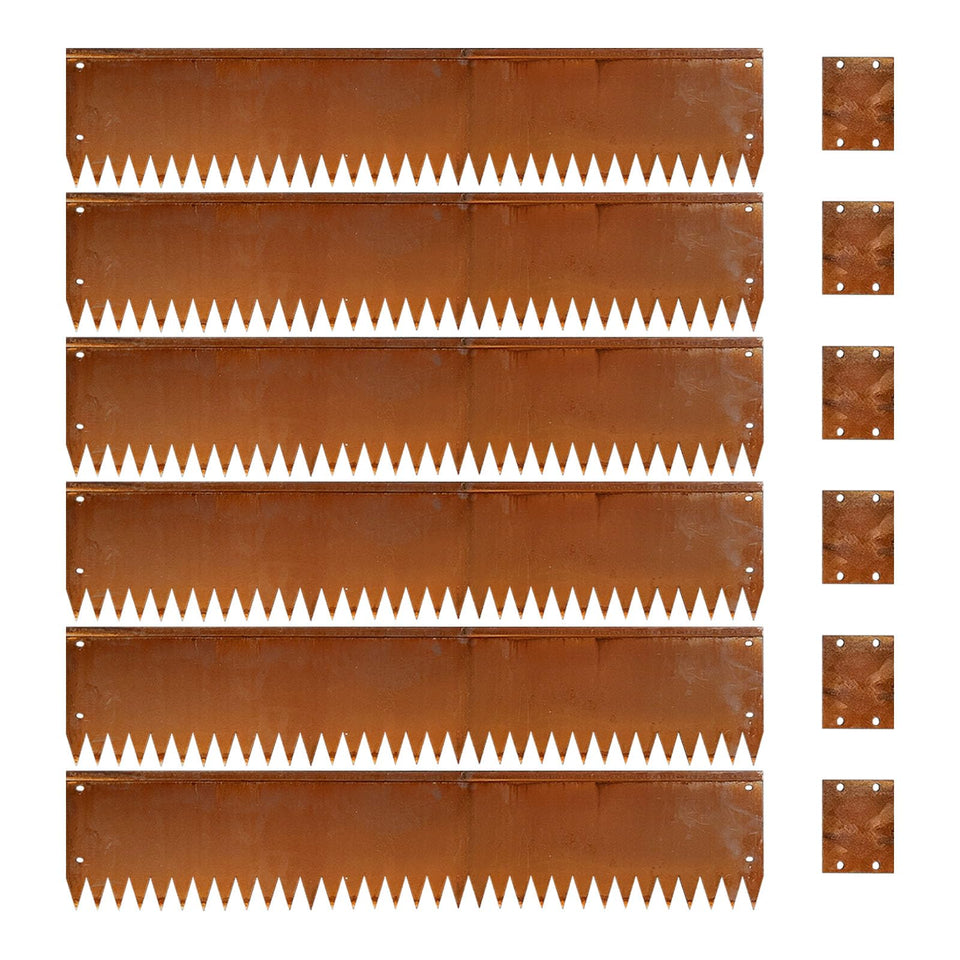 GZLVSOW corten steel edging in 40-inch segments for clean lawn borders