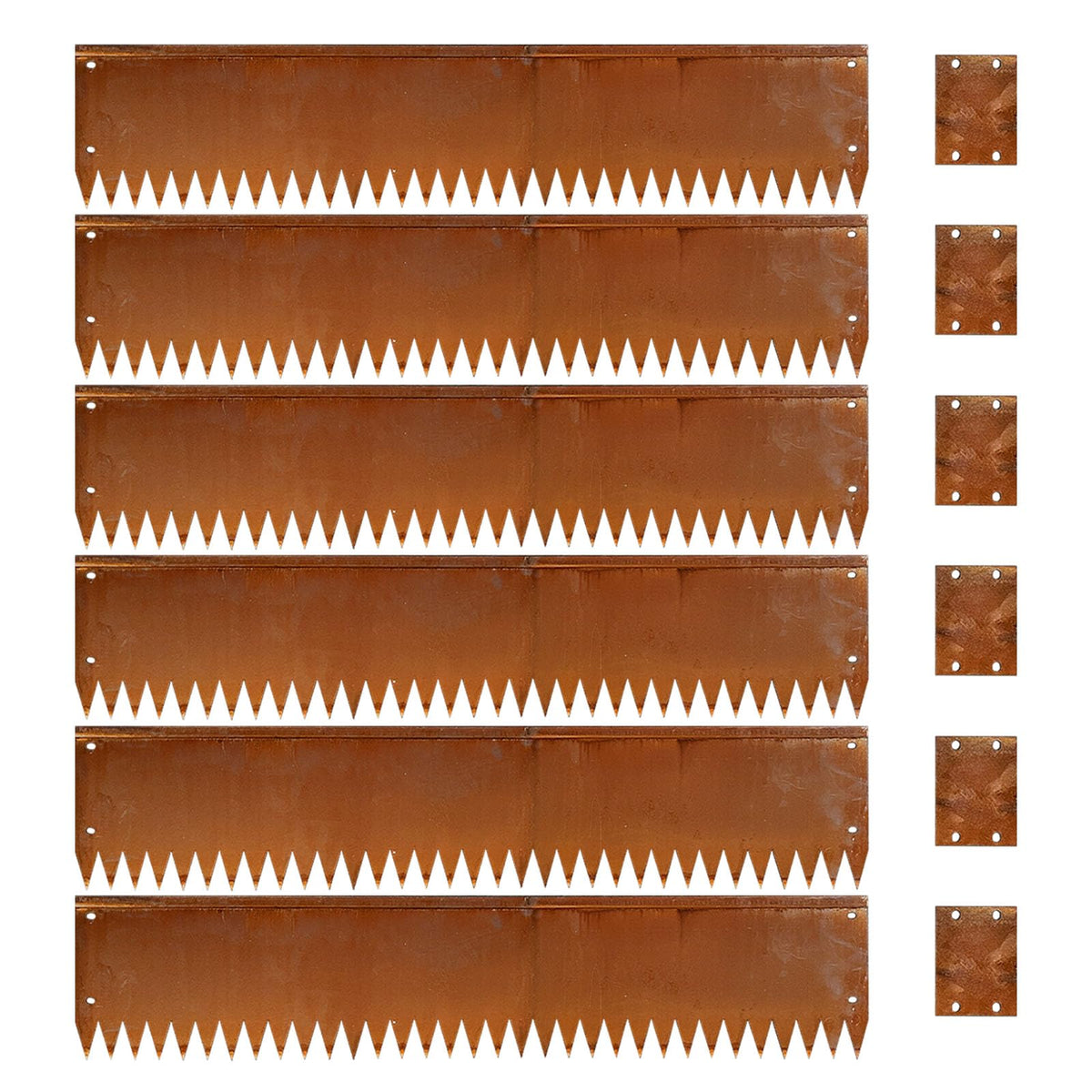 GZLVSOW corten steel edging 40-inch piece assembly for durable lawn borders.