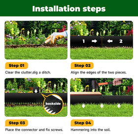 GZLVSOW galvanized steel edging resists weather for lasting borders.