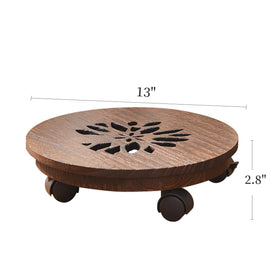 GZQWDC wood plant stand with wheels enables easy relocation.