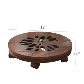 GZQWDC rolling plant stand with five swivel wheels and lockable casters for stability.