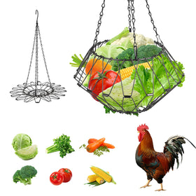 GZZHPFY Hanging Chicken Feeder foldable-barrel design for coop feeding
