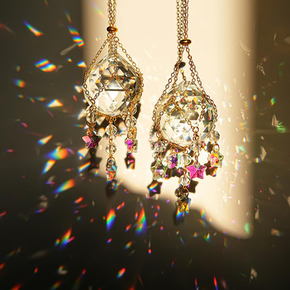 H&D Hyaline & Dora crystal ball 40mm for window decor, reflects sun into soft rainbows.