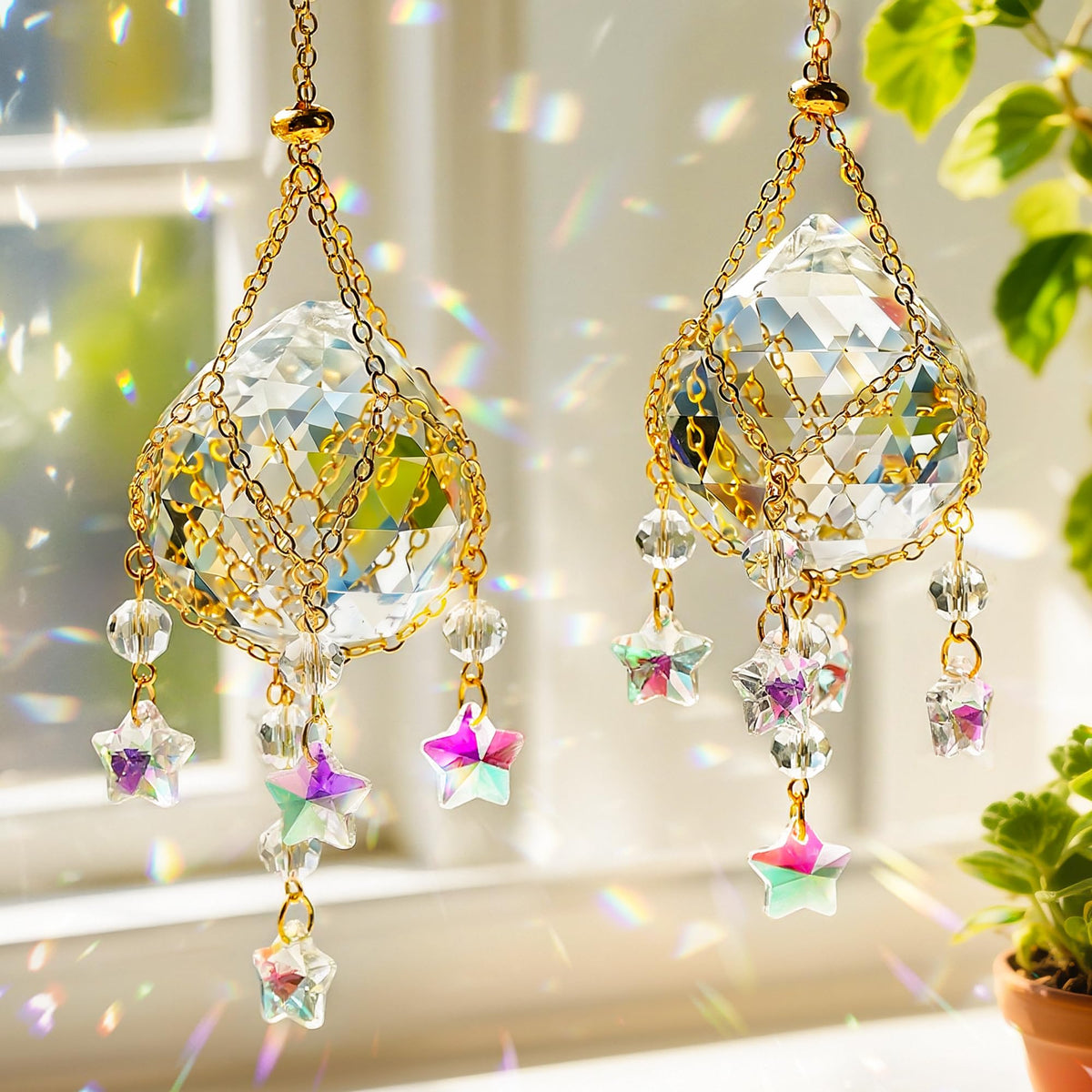 H&D Hyaline & Dora rainbow maker adds colorful light to indoor spaces.