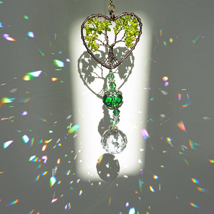 H&D HYALINE & DORA Tree of Life car suncatcher glints in sunlight for dashboard sparkle