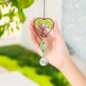 H&D HYALINE & DORA Tree of Life crystal ornament enhances mood with radiant light patterns