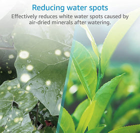 Misting system ready for outdoor use with reduced mineral deposits.