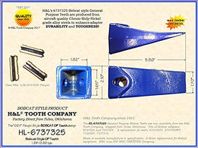 H and L vertical flexpin system teeth designed for versatile bobcat attachments