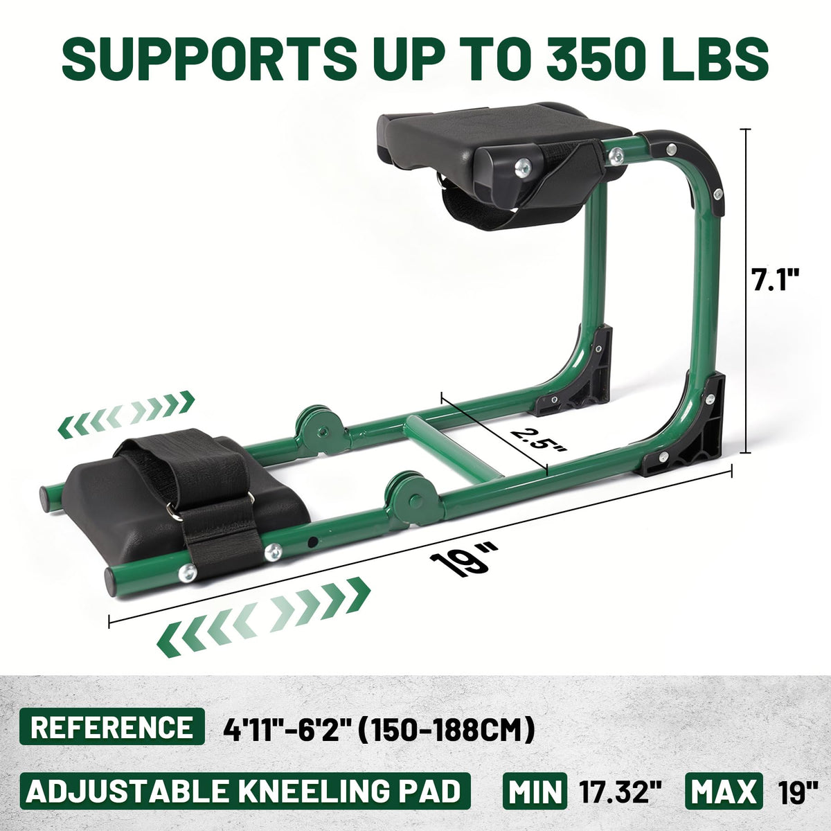 H-OMMEASSY garden kneeler unfolded for comfortable kneeling and seated tasks.