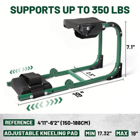 H-OMMEASSY garden kneeler unfolded for comfortable kneeling and seated tasks.
