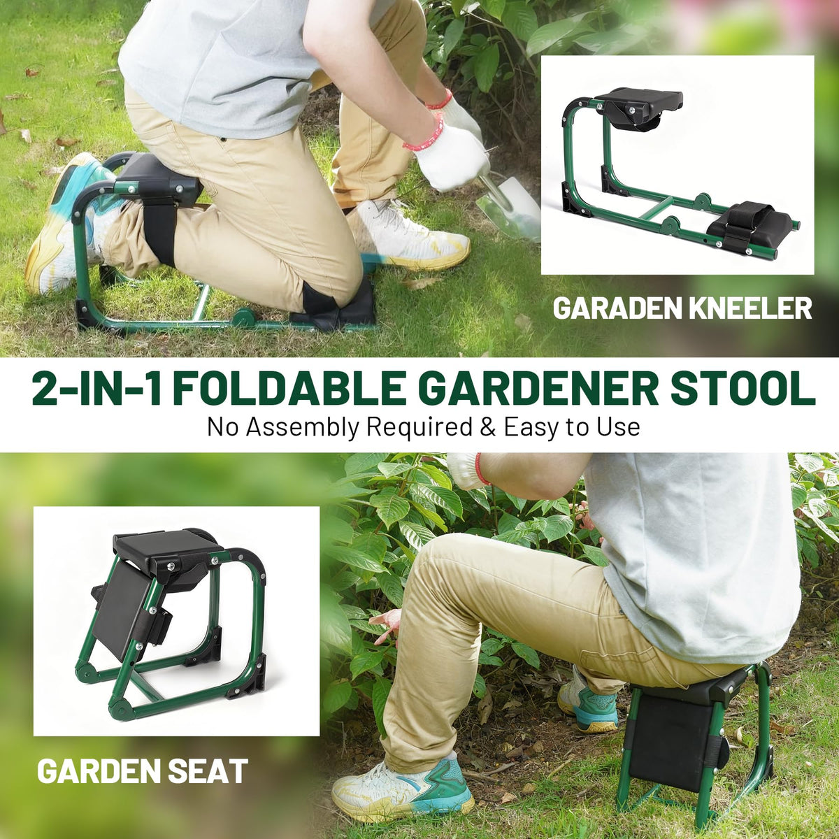 H-OMMEASSY sturdy metal frame highlights durability and rust resistance.
