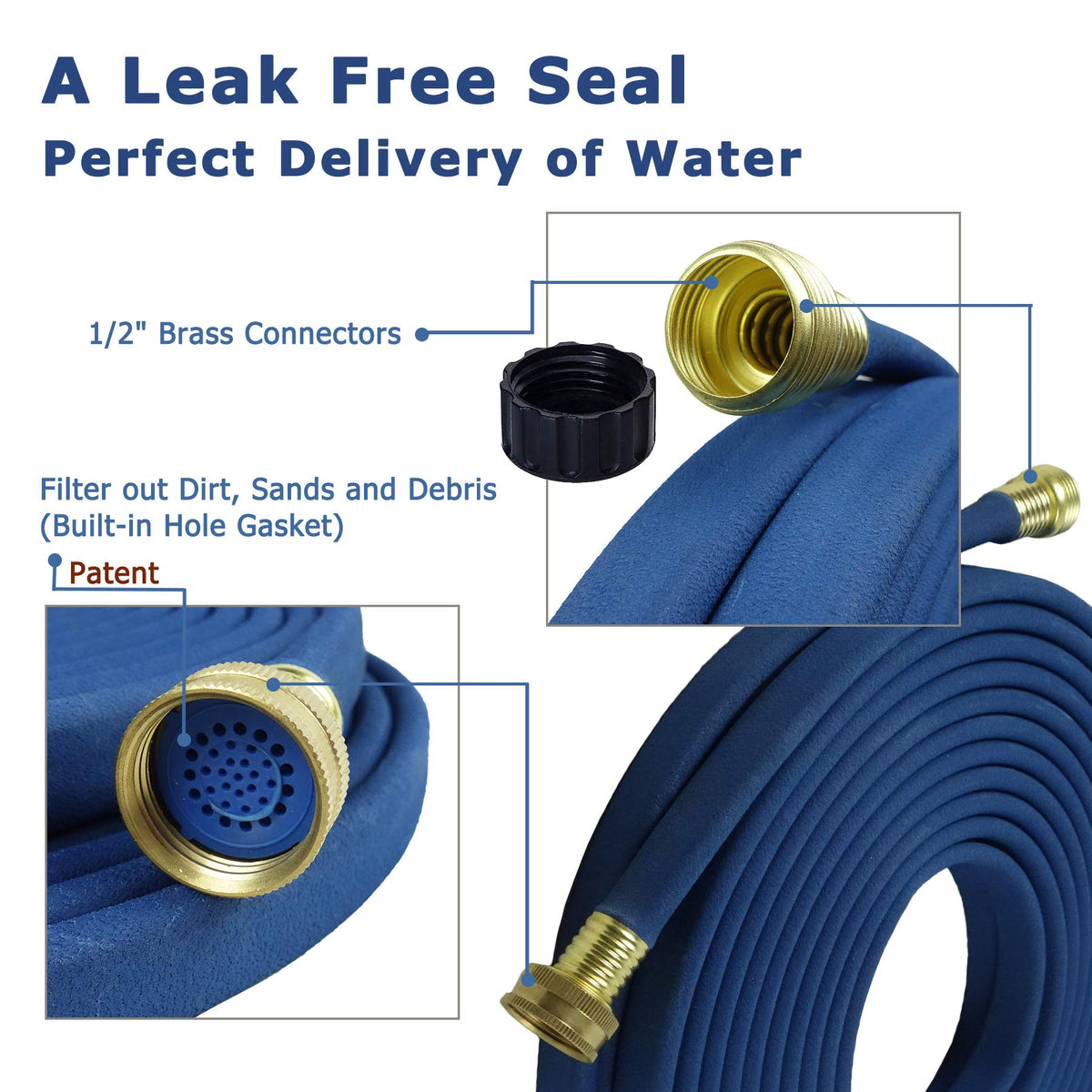 H2O WORKS durable PVC flat hose flexible in heat and cold