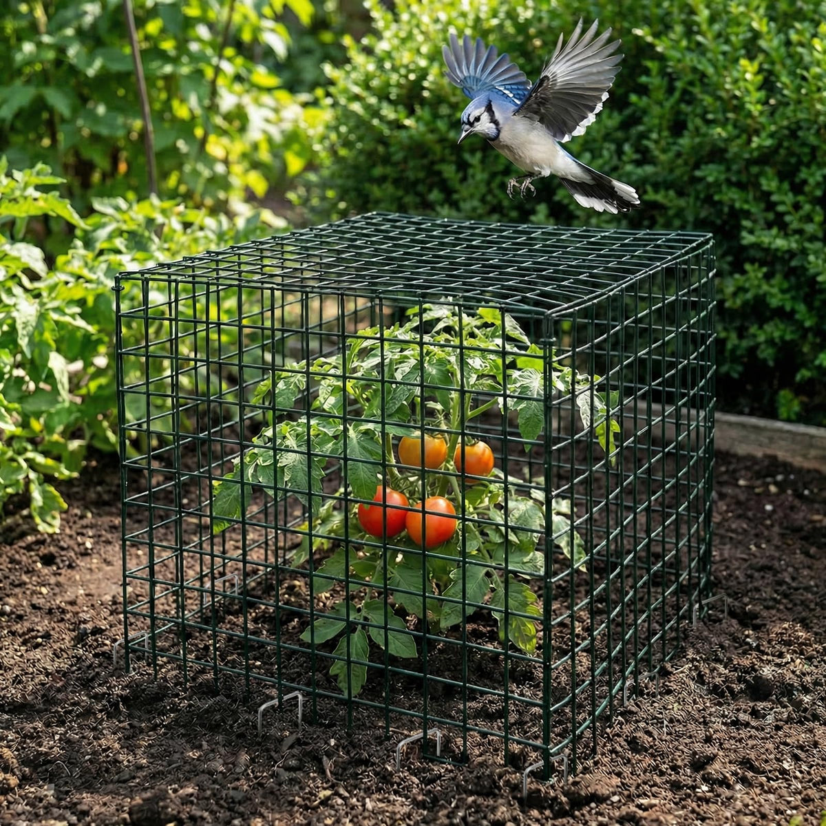 Hacaroa garden cage protects flowers and seedlings from pests.