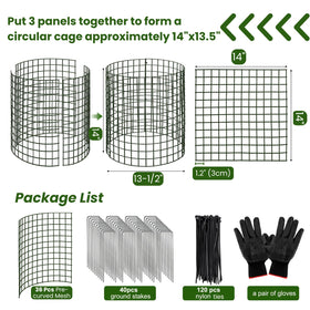 Hacaroa pre-curved panel fits round or square cages for adaptable protection.
