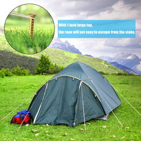 Hacaroa tent-canopy stake in use provides stable shelter setup.