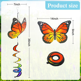 HADEEONG rainbow-colored butterfly spinner shimmers with movement in daylight.