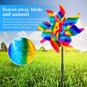 HADEEONG glass-fiber stakes keep pinwheels stable in wind