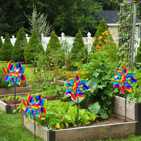 HADEEONG yard pinwheels ideal for gardens, courtyards, farms, vineyards, driveways
