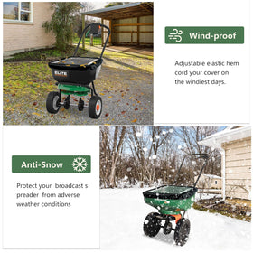 Sun-proof Hadisi cover reduces sun exposure and wear on your spreader hopper