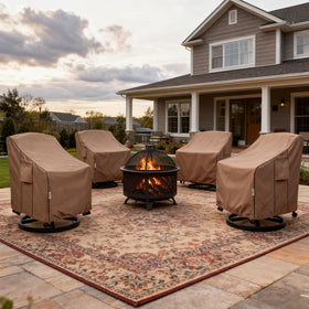 Hadisi brown exterior guards outdoor furniture from dirt and moisture.