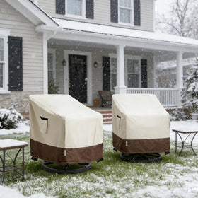 Elastic hem cord and secure fit help extend chair life in varied weather