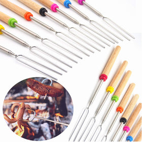 Hadoife color-coded roasting sticks for easy identification during fireside fun