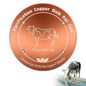 HAEZU copper disk for cattle water trough in 4-inch diameter promotes clearer water.