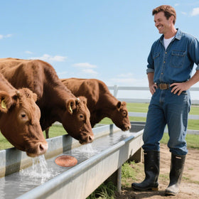 HAEZU copper disk ensures crystal-clear water in troughs during use.