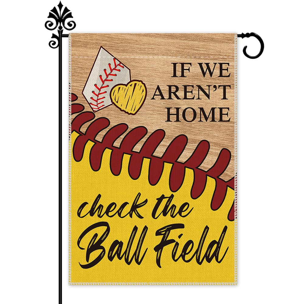 Hafhue baseball flag for ball-field outdoor spaces enhances yard decor.