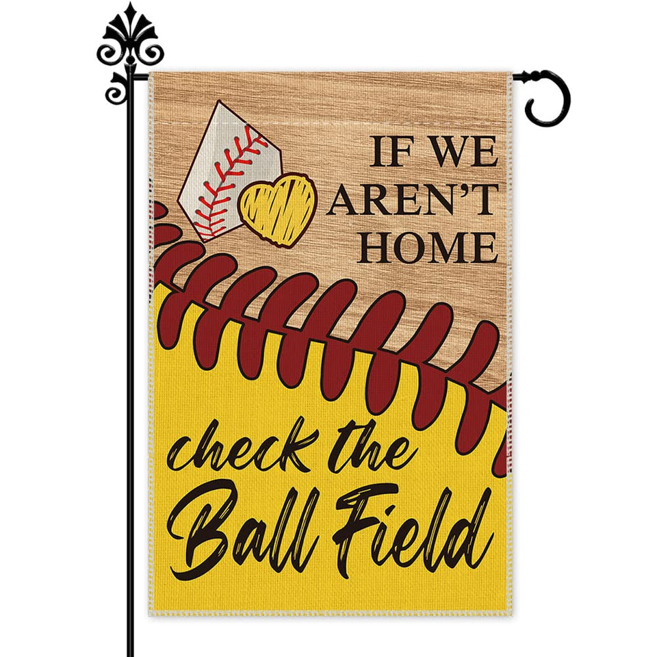 Hafhue baseball flag for ball-field outdoor spaces enhances yard decor.