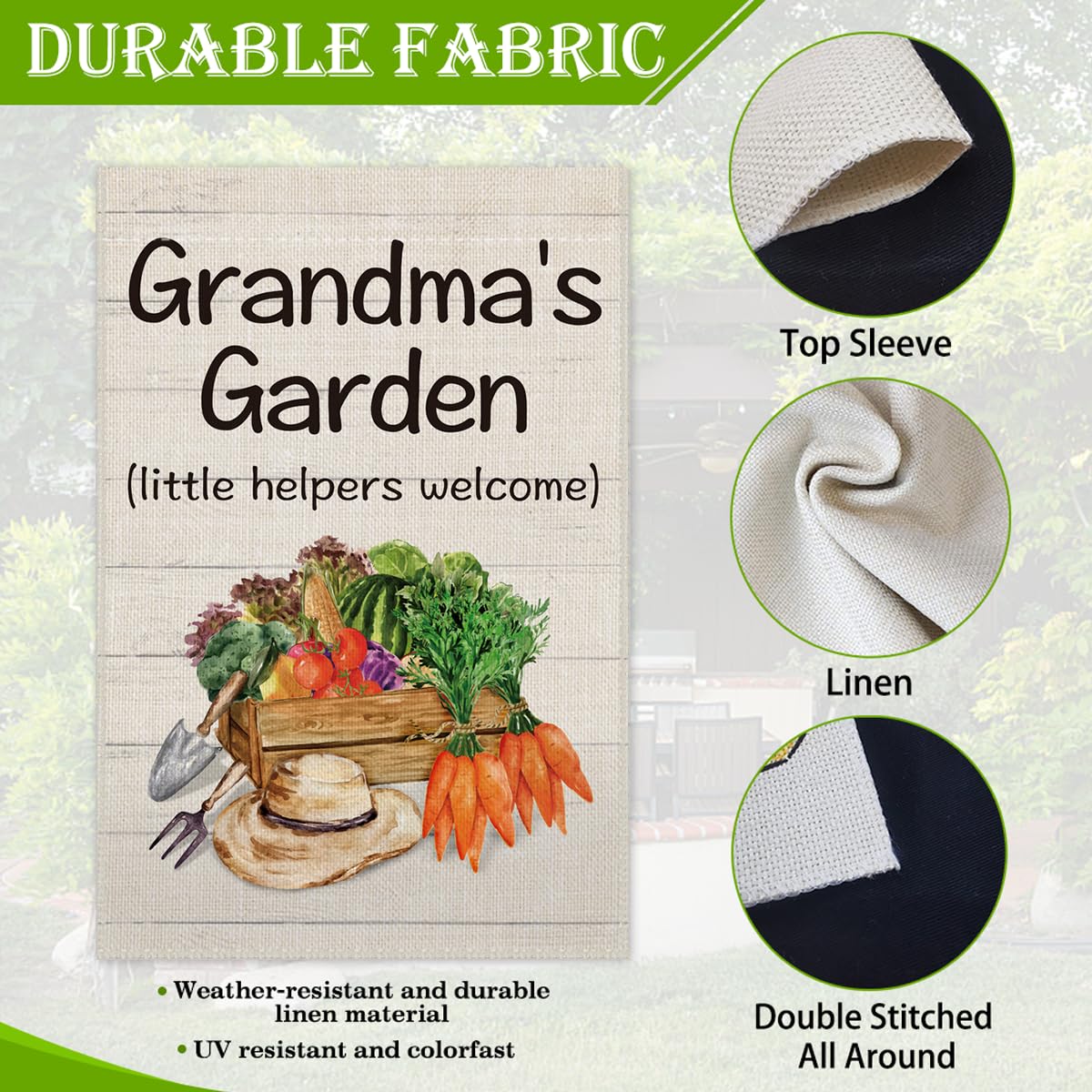 Fall-themed Hafhue flag ready for porch or yard display
