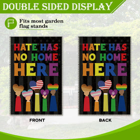 Hafhue LGBTQ BLM feminism sign garden flag for empowering display.