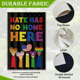 Hafhue Welcome Diversity yard flag, waterproof outdoor decor for any season.
