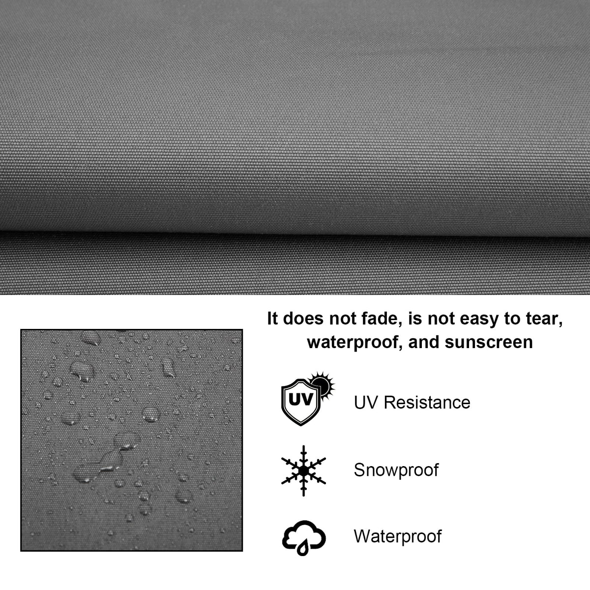 High-density stitching boosts durability in windy outdoor conditions.