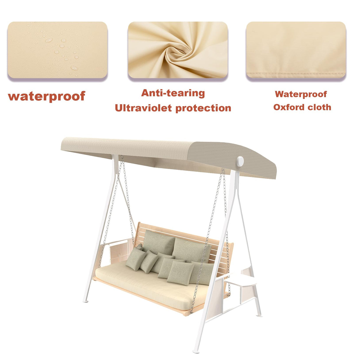 Hagsfire UV resistant canopy keeps seating shaded on sunny days.