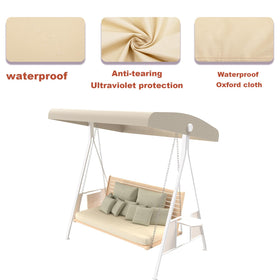 Hagsfire UV resistant canopy keeps seating shaded on sunny days.