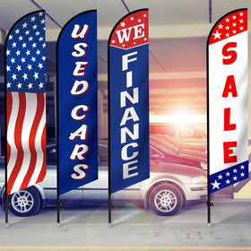 Hahafelt durable washable swooper flags withstand sun, rain, and wind