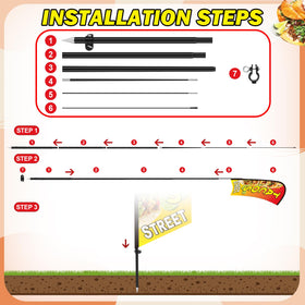 Hahafelt heavy-duty ground stake anchors flags in wind