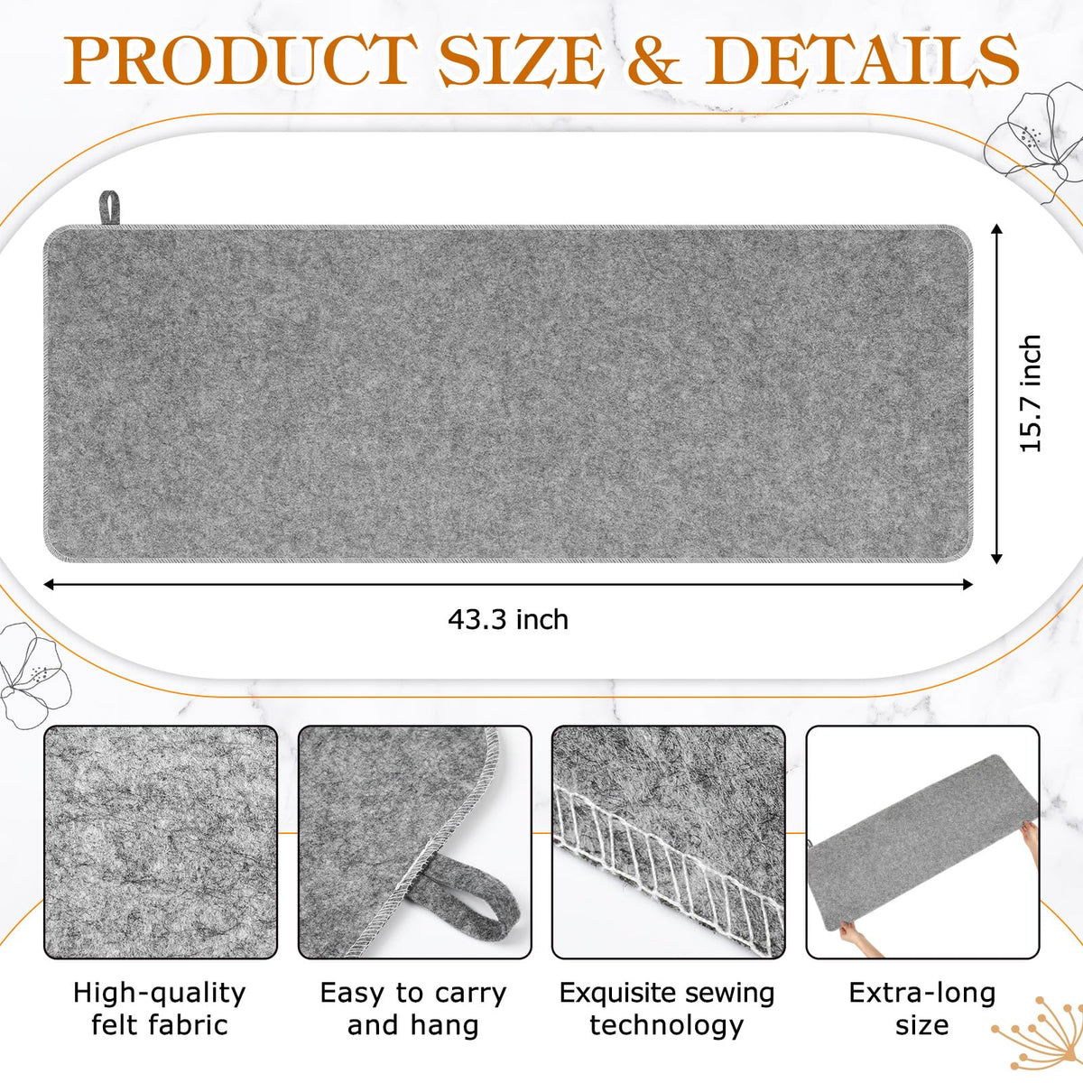 Hahafelt sauna mat bathroom-floor absorbs moisture for a quick dry feel.