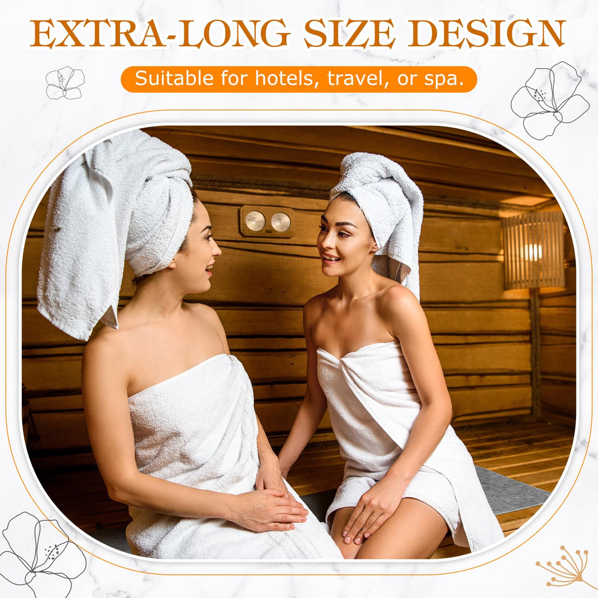 Hahafelt sauna mat heat-insulation supports a warmer, more comfortable session.