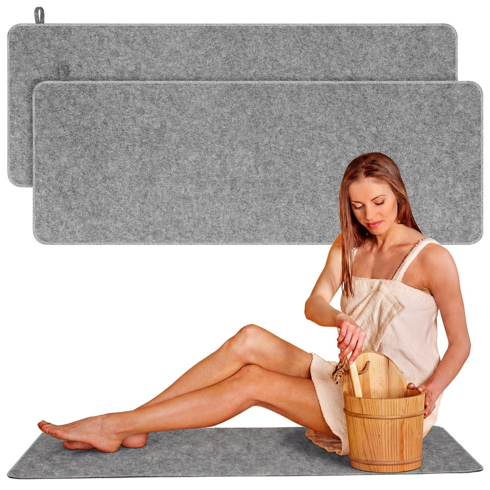 Hahafelt sauna mat for inside sauna offers comfortable, heat-insulated flooring.