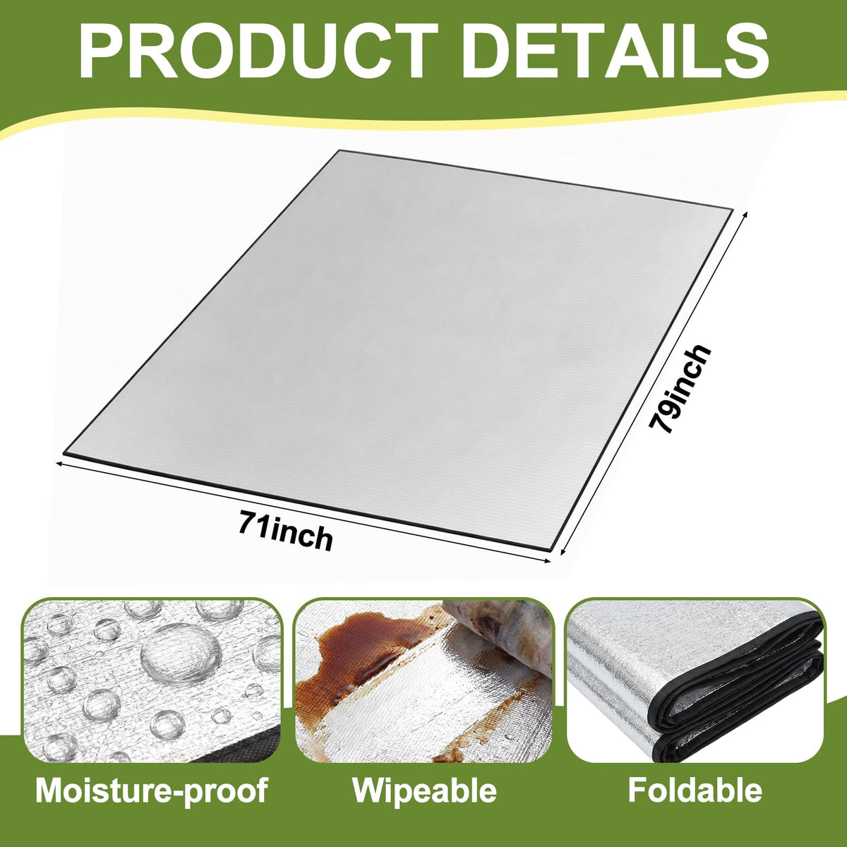 Hahafelt waterproof pad underlay protects seating on damp grass