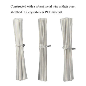HAHIYO easy-to-use 4-inch ties twist and stay tight until needed.