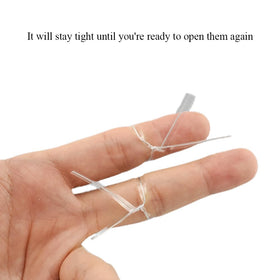 HAHIYO transparent packaging ties enhance display while preserving item visibility.