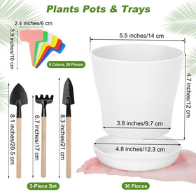 Hahood 5.5-inch planter top view showing ready-to-use seedling containers