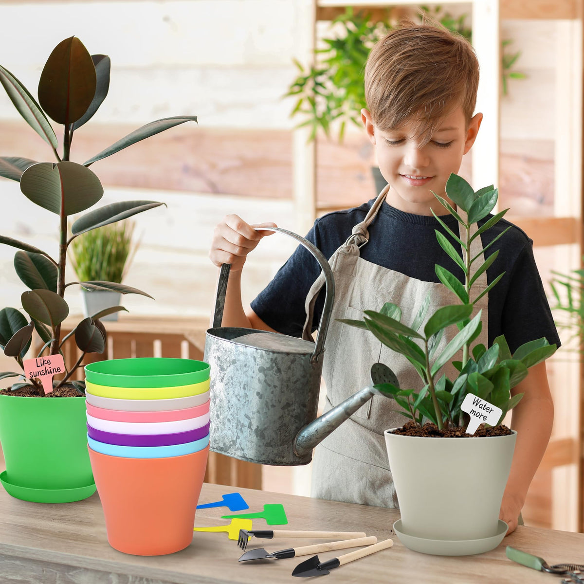 Hahood color tags included to label and track plant care