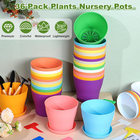 Hahood durable resin plastic pots that stay bright through the seasons