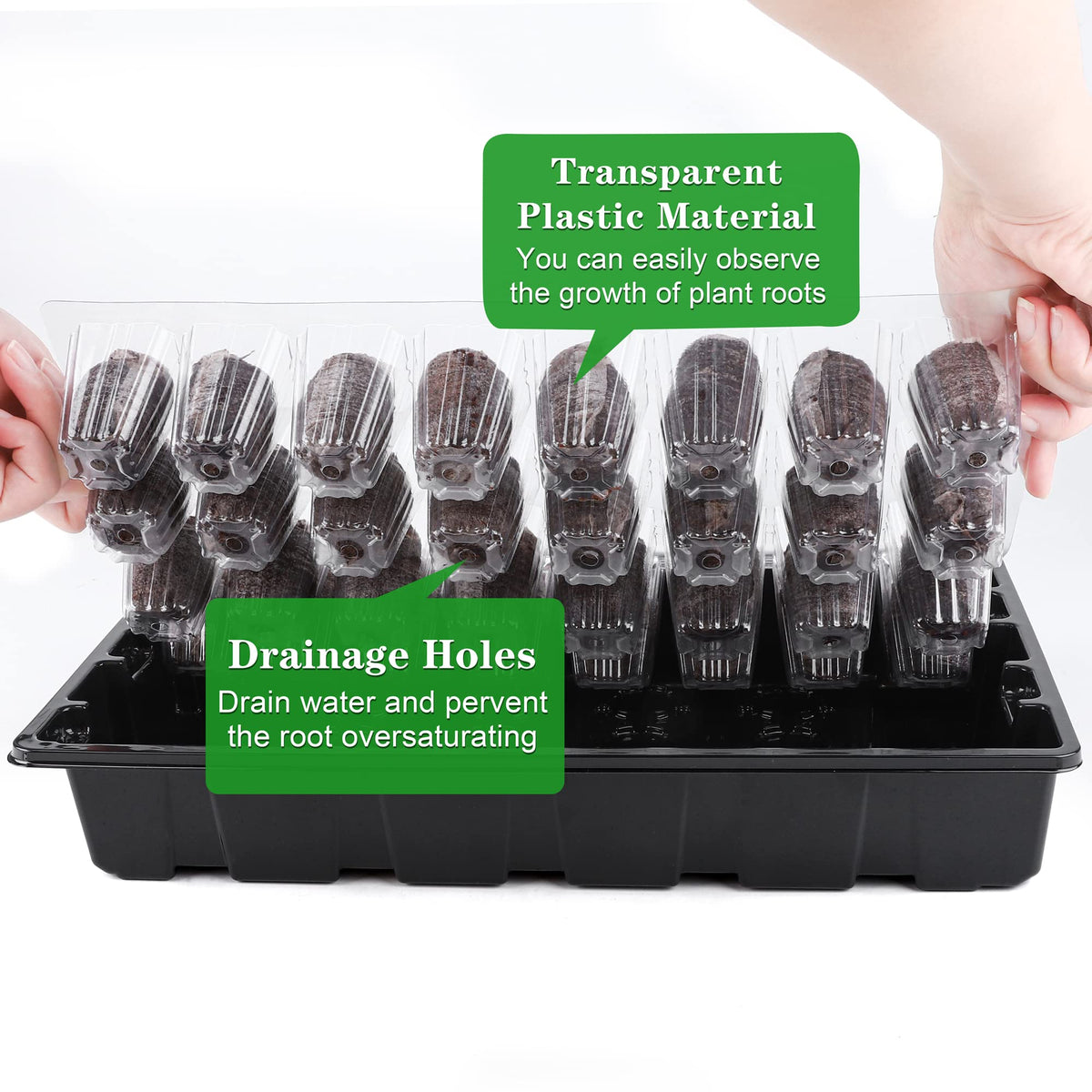 Hahood garden tools pair for potting and seedling care tasks
