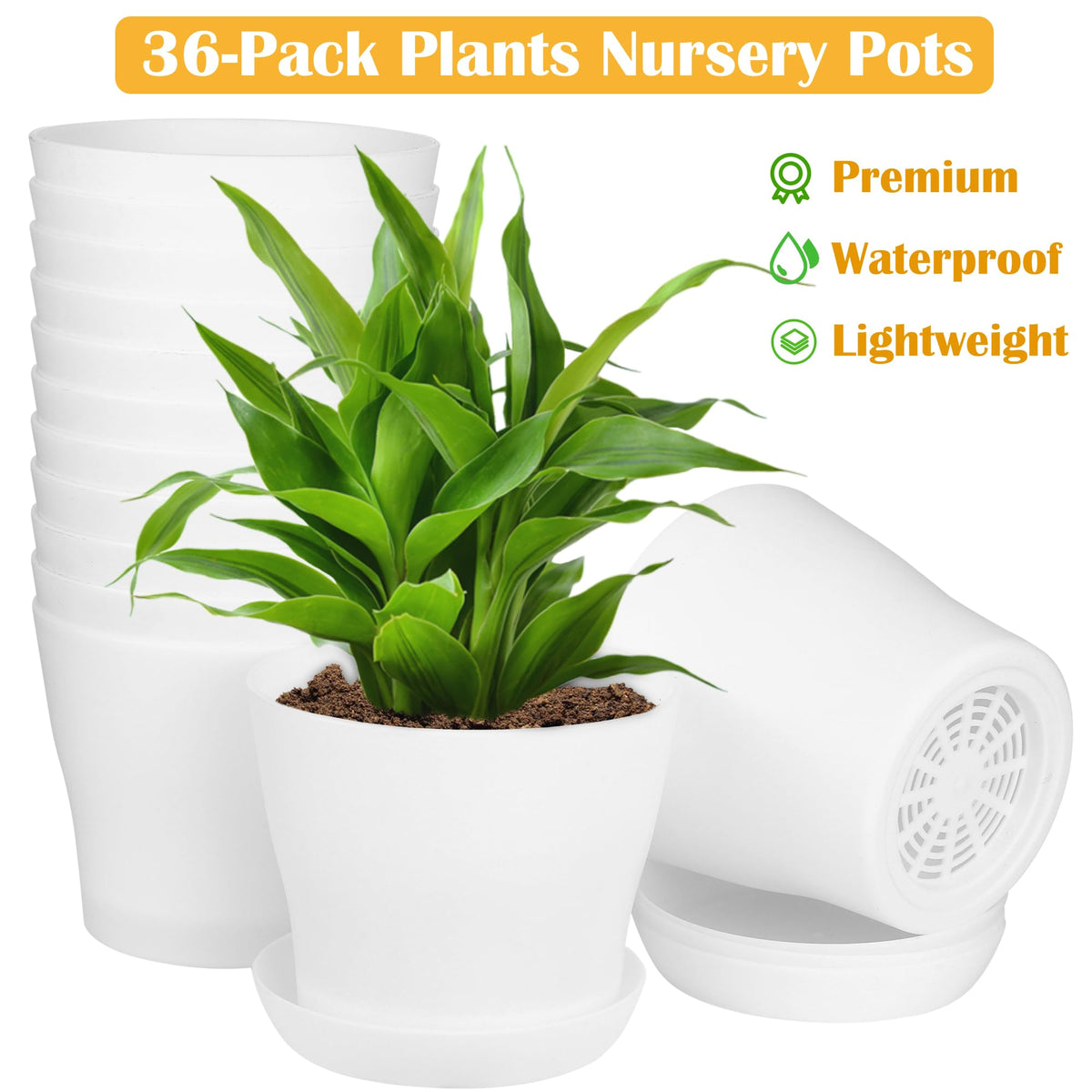 Hahood planter with drain hole and tray supports healthy drainage for roots